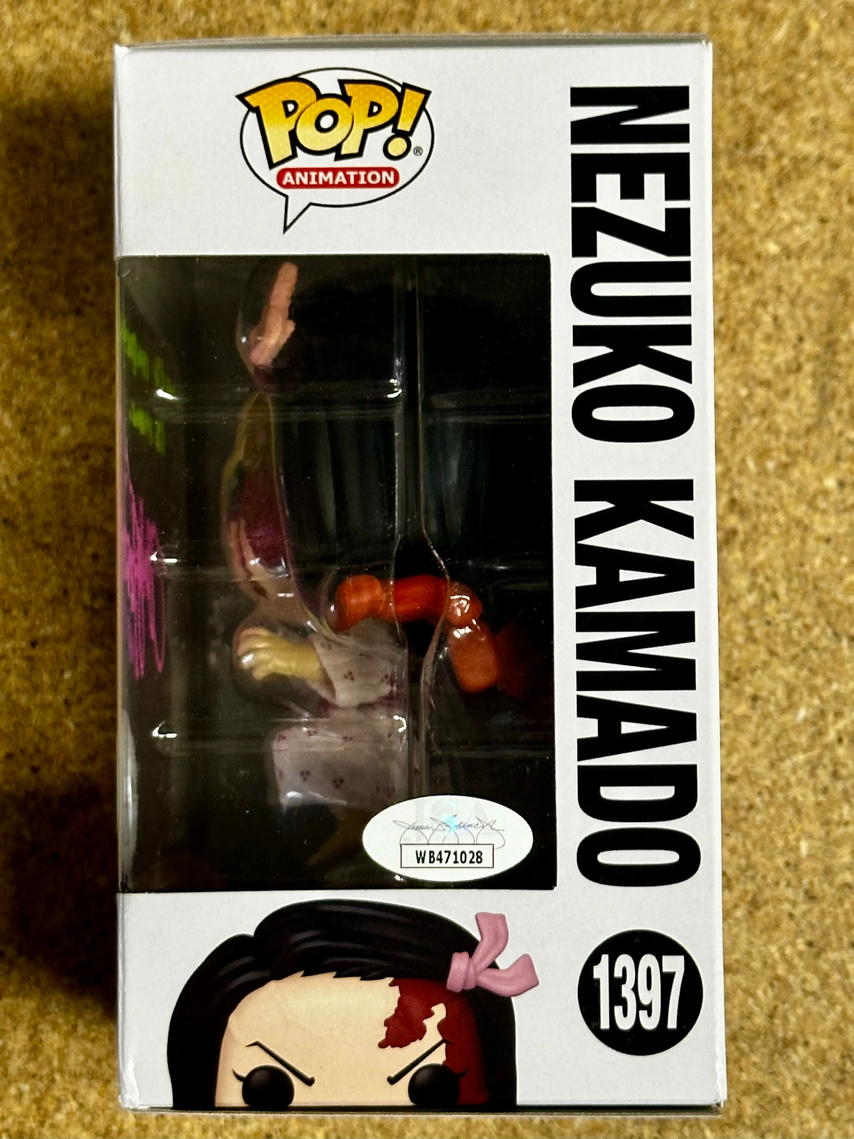 Abby Trott Signed Bloody Nezuko Funko Pop! Exclusive #1397 Demon Slayer JSA COA