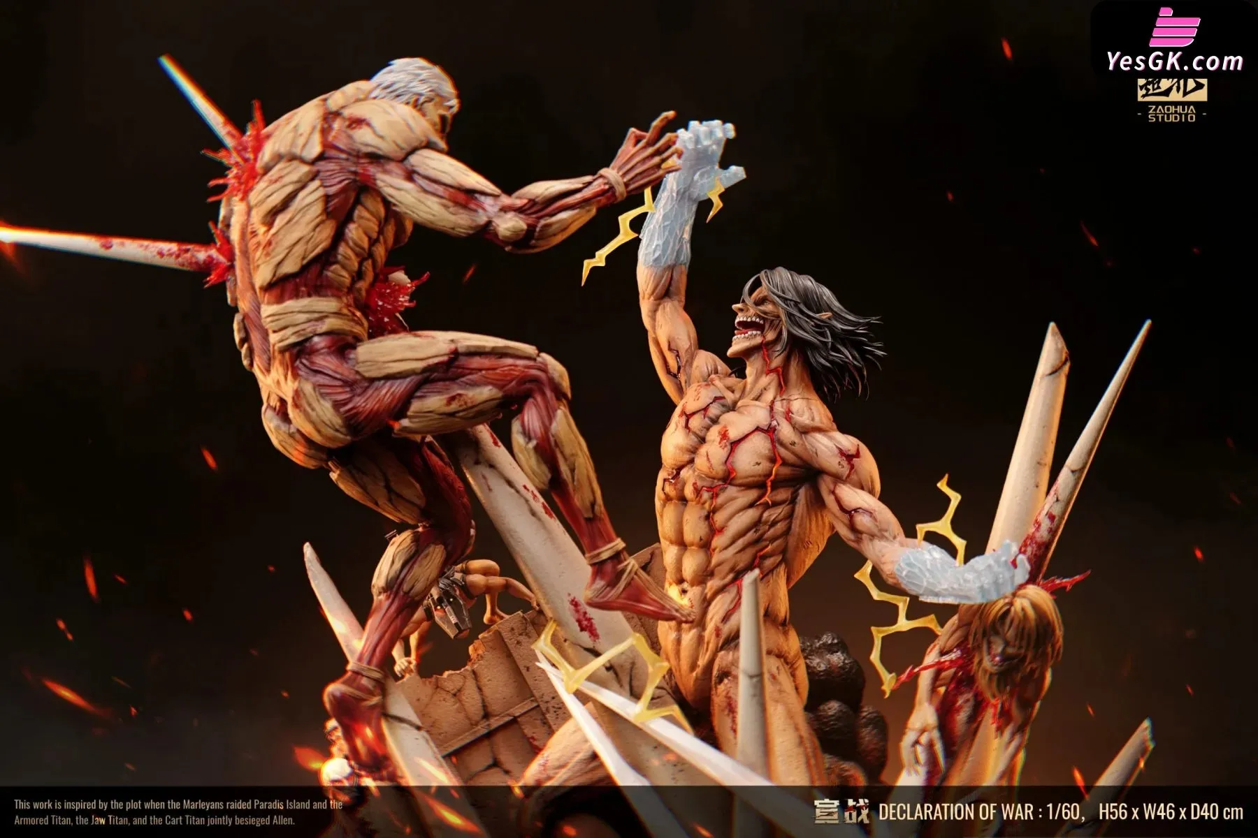 Attack on Titan GIANT BATTLE SERIES Declaration Of War Resin Statue - ZAO HUA Studio [Pre-Order]