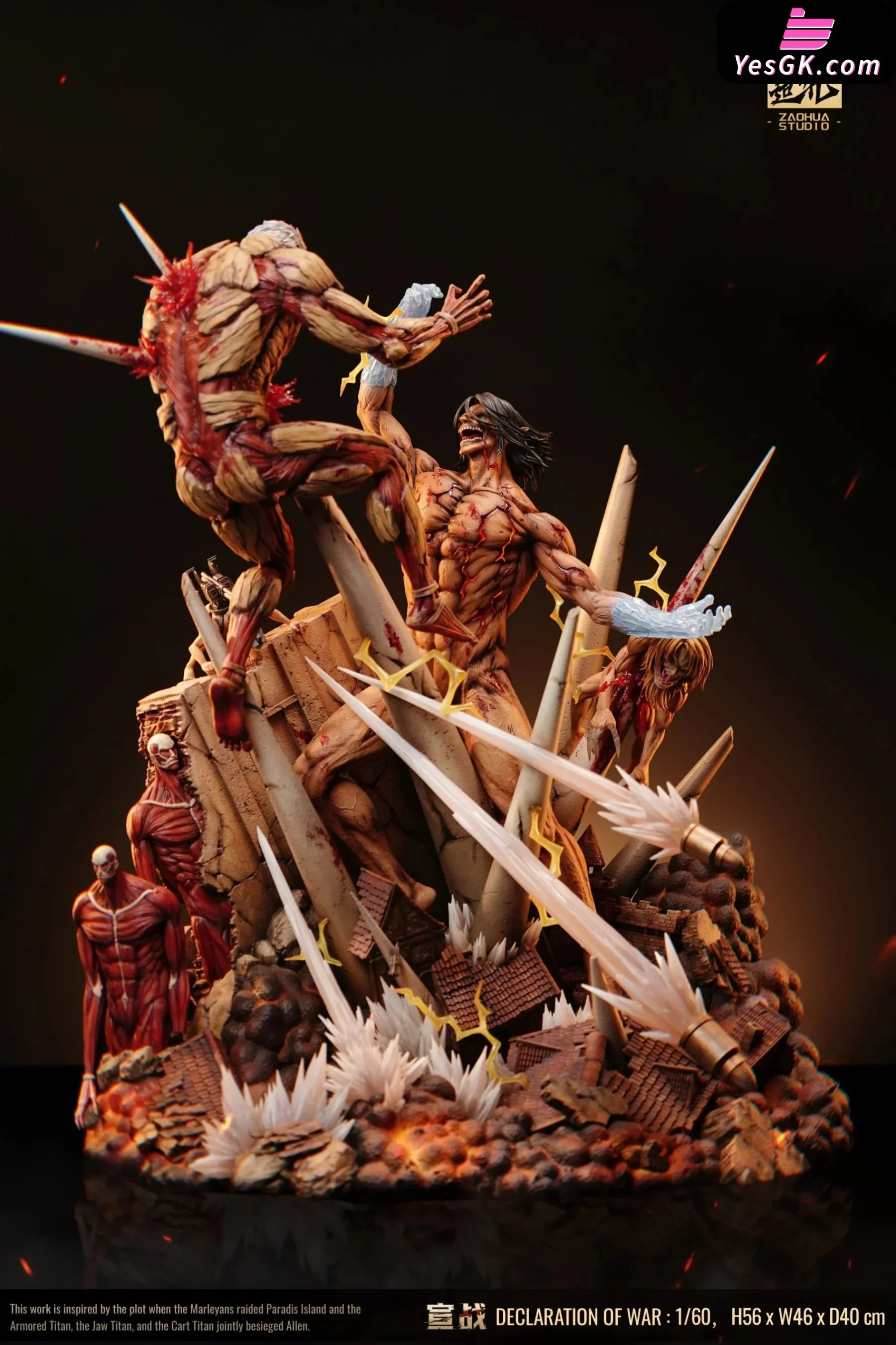 Attack on Titan GIANT BATTLE SERIES Declaration Of War Resin Statue - ZAO HUA Studio [Pre-Order]