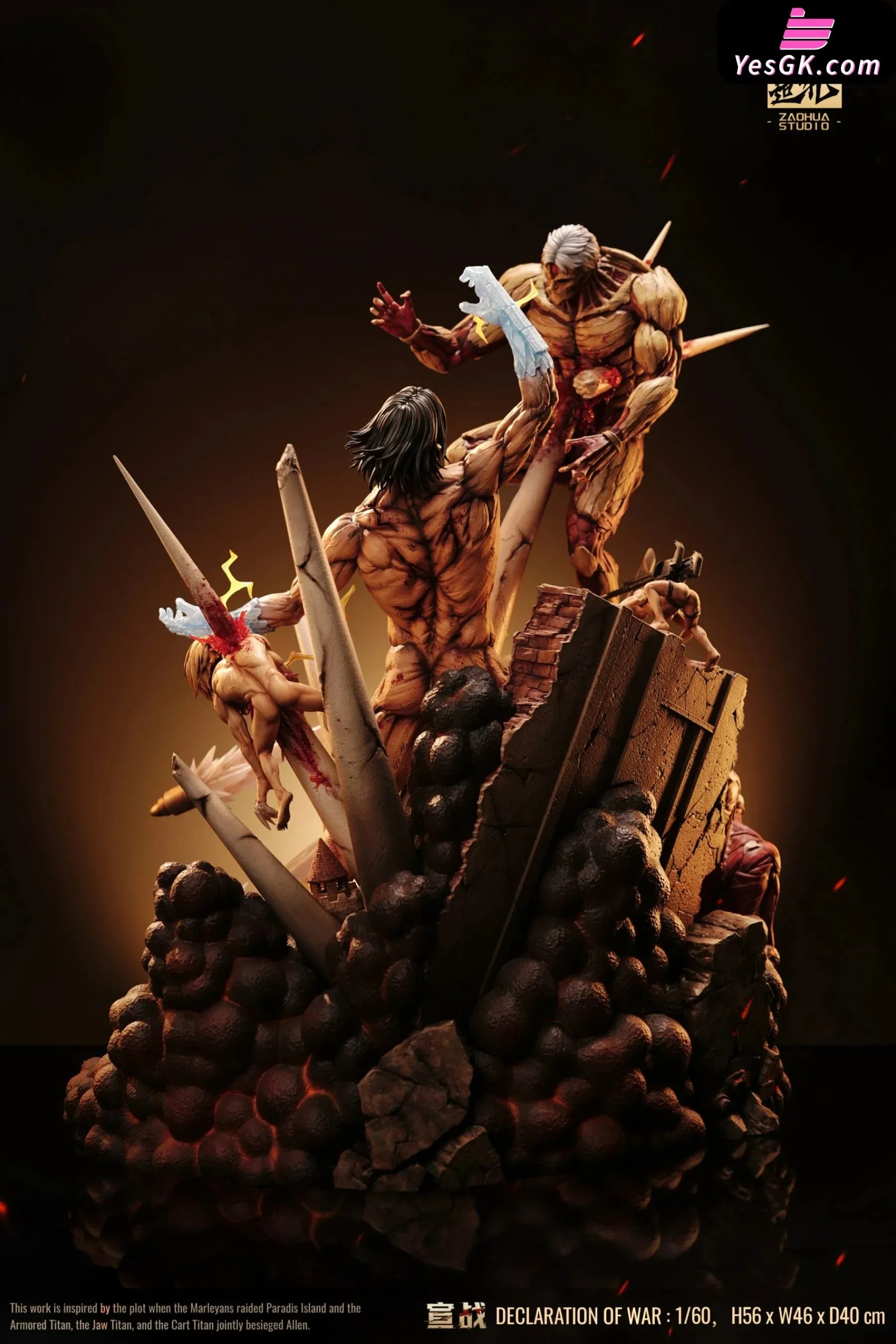 Attack on Titan GIANT BATTLE SERIES Declaration Of War Resin Statue - ZAO HUA Studio [Pre-Order]