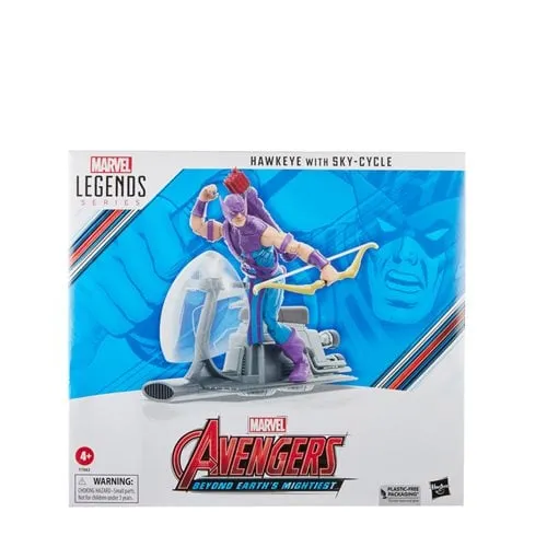 Avengers 60th Anniversary Marvel Legends Hawkeye with Sky-Cycle 6 Inch Action Figure