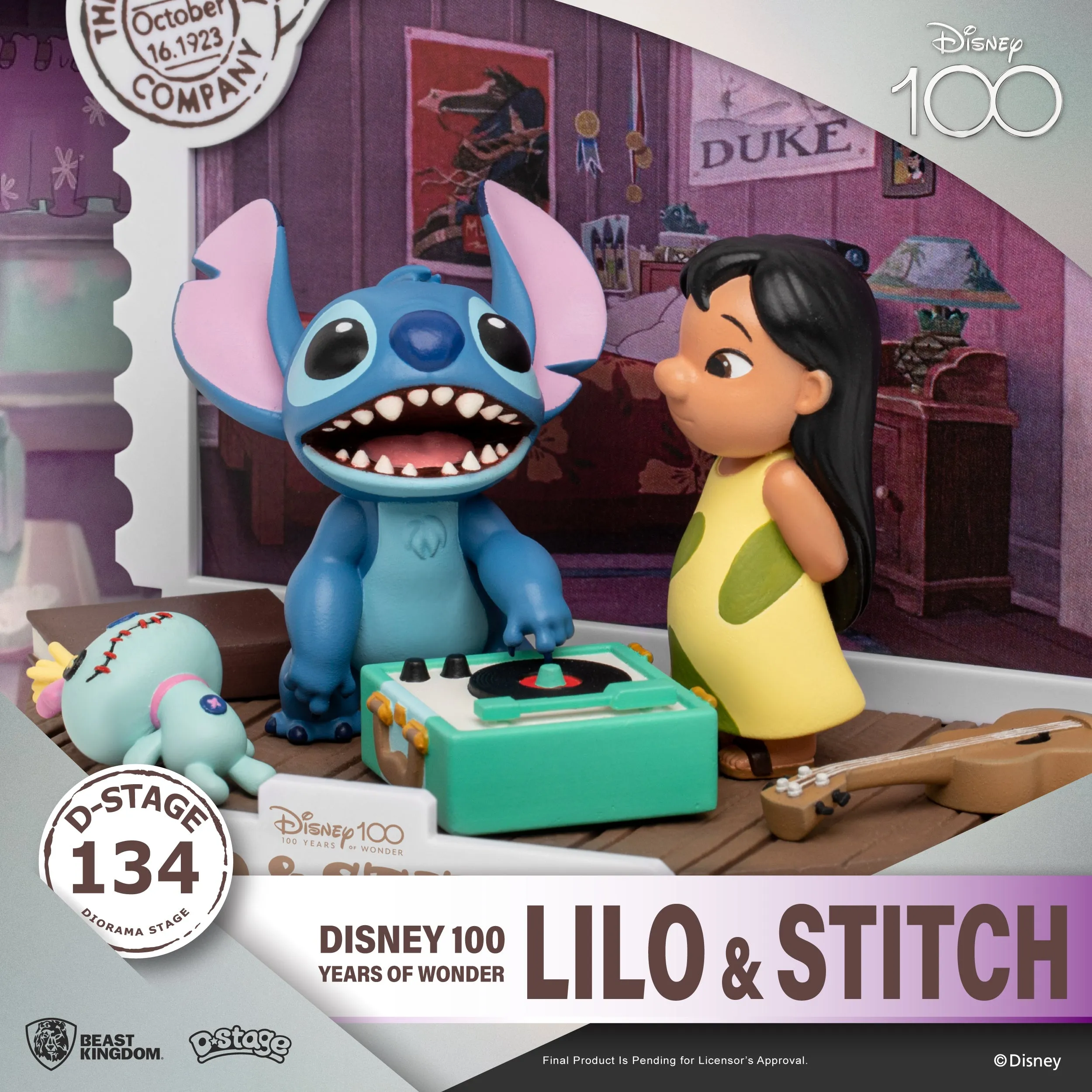 Beast Kingdom DS-134-Disney 100 Years of Wonder-Stitch & Lilo Diorama Stage D-Stage Figure Statue