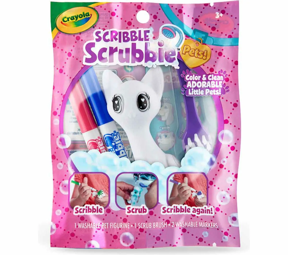 Crayola SCRIBBLE SCRUBBIE PETS, 1Ct Grab Bag|Re-Colorable, Re-Do-Able Fun!