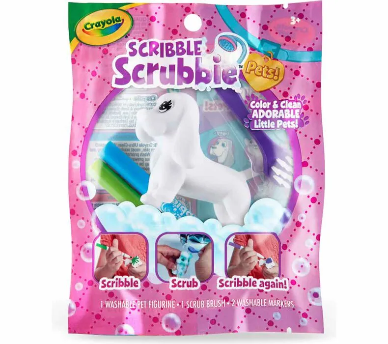 Crayola SCRIBBLE SCRUBBIE PETS, 1Ct Grab Bag|Re-Colorable, Re-Do-Able Fun!