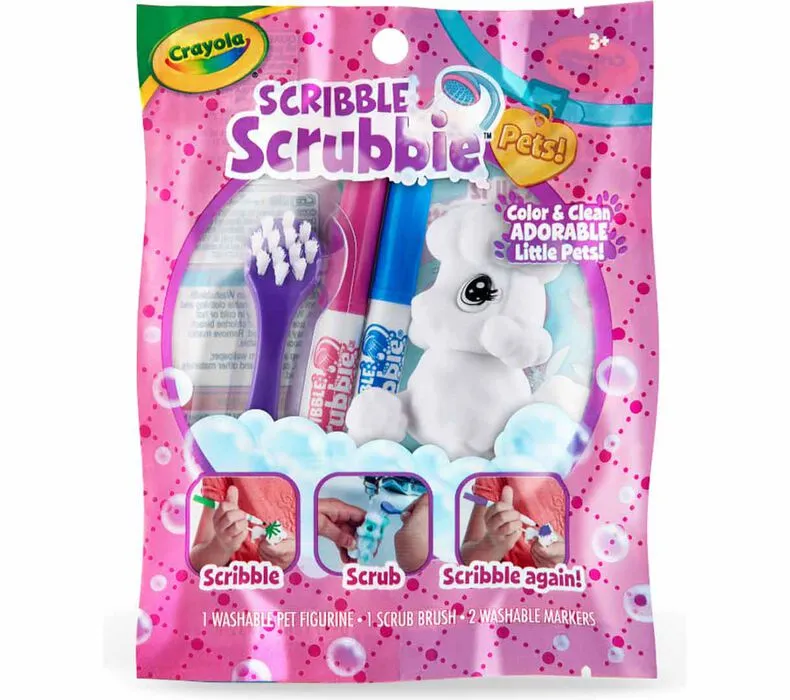 Crayola SCRIBBLE SCRUBBIE PETS, 1Ct Grab Bag|Re-Colorable, Re-Do-Able Fun!