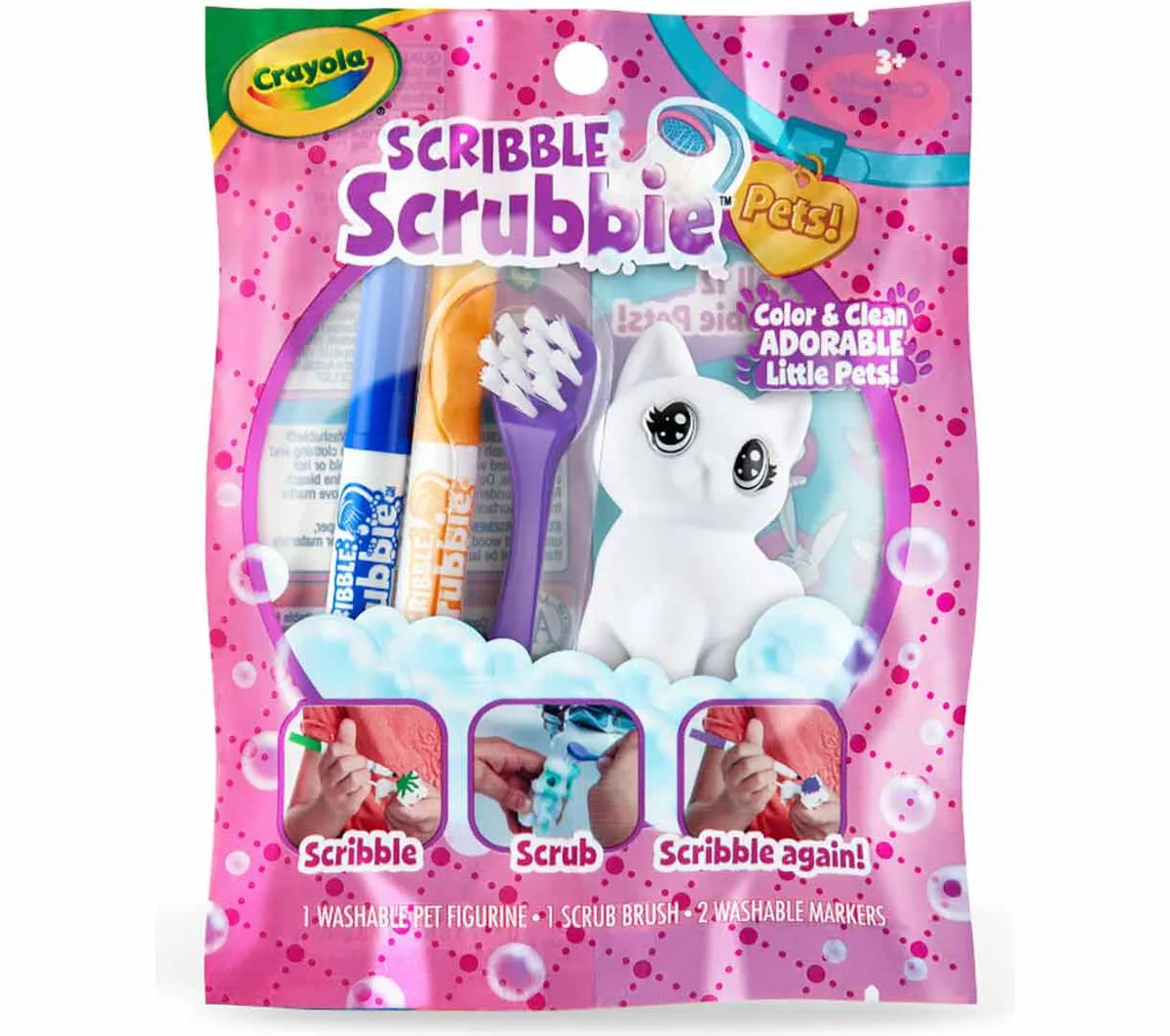 Crayola SCRIBBLE SCRUBBIE PETS, 1Ct Grab Bag|Re-Colorable, Re-Do-Able Fun!