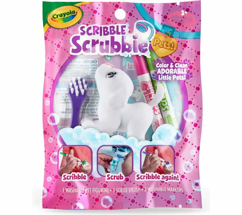 Crayola SCRIBBLE SCRUBBIE PETS, 1Ct Grab Bag|Re-Colorable, Re-Do-Able Fun!