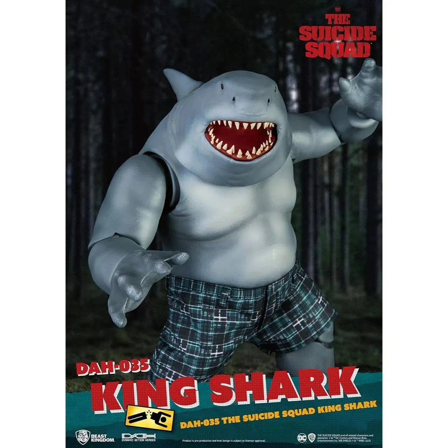 DC Comics: The Suicide Squad - King Shark Nanaue Figure - Beast Kingdom - Dynamic 8ction Heroes Series (DAH-035)