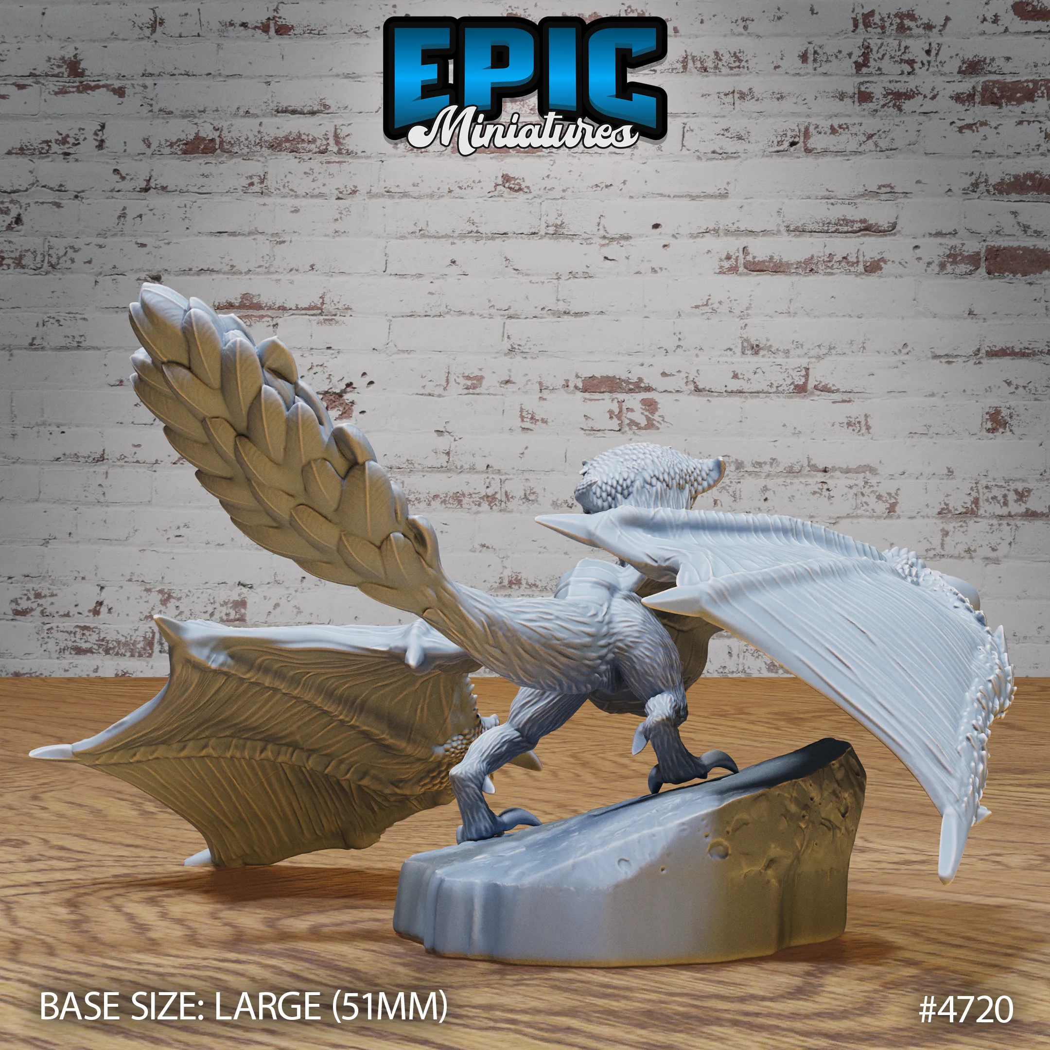 Epic Miniatures - Owl Wyvern | 3D Printed D&D Tabletop Miniature