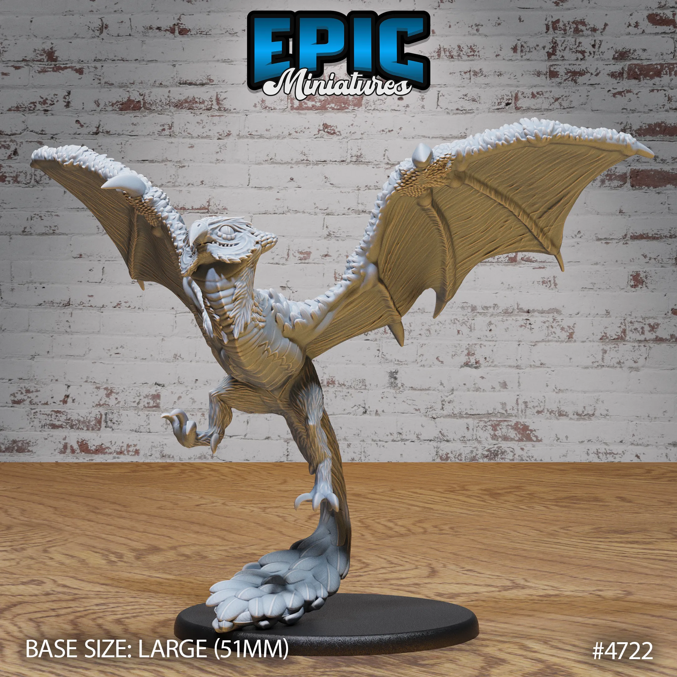 Epic Miniatures - Owl Wyvern | 3D Printed D&D Tabletop Miniature