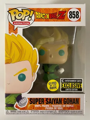 Funko Pop! Animation Super Saiyan Gohan #858 Dragon Ball Z DBZ EE Glow in the Dark Exclusive Saiyaman