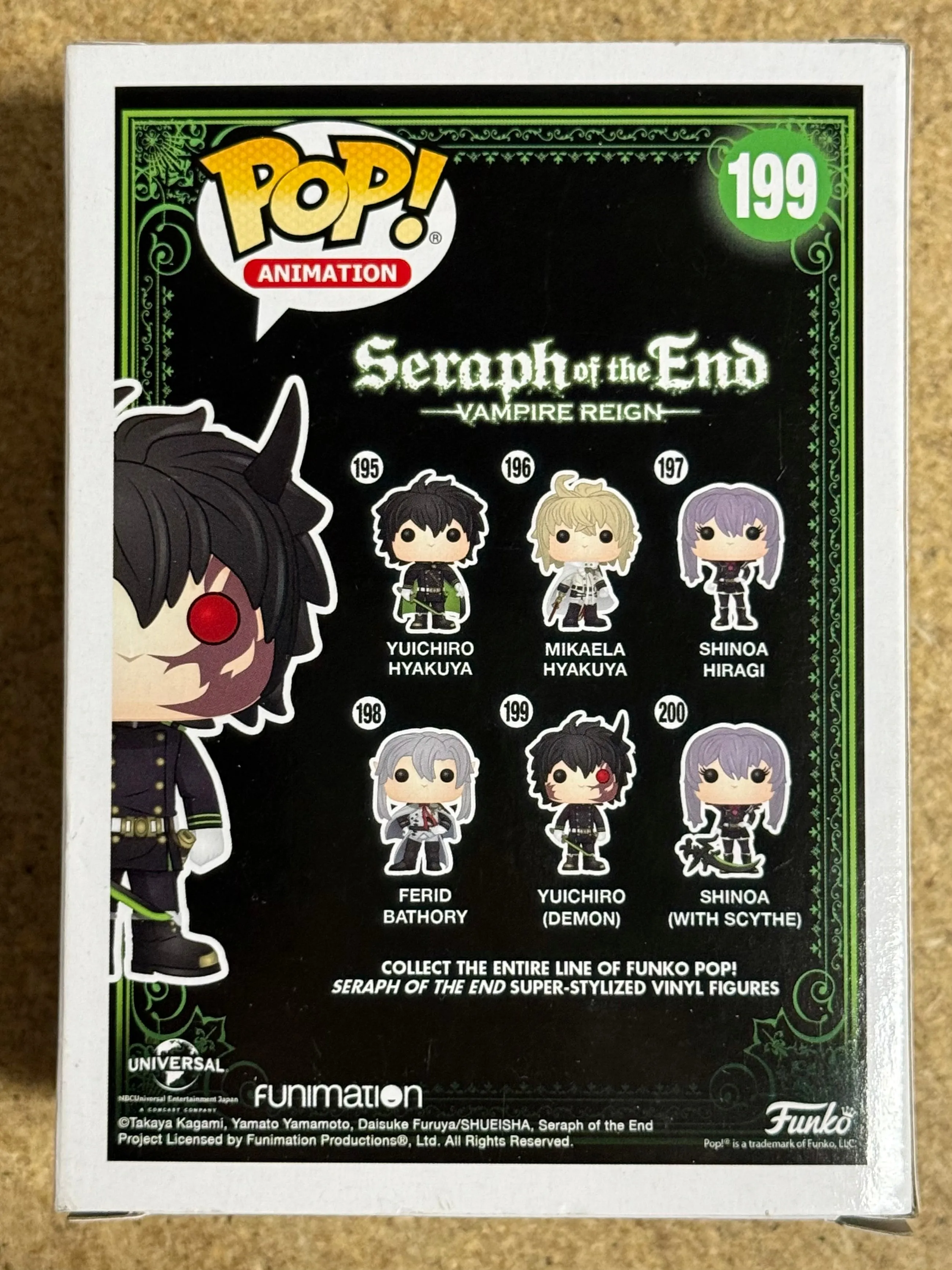 Funko Pop! Animation Yuichiro (Demon) #199 Seraph Of The End Vaulted 2017 Exclusive