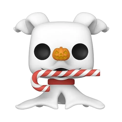 Funko Pop! Disney: the Night Before Christmas 30th - Zero With CandyCane - Disney: the Nightmare Before Christmas - Collectable Vinyl Figure - Gift Idea - Official Merchandise - Movies Fans