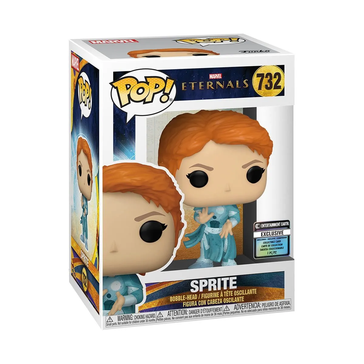 Funko Pop! Marvel #732 - The Eternals - Sprite (Entertainment Earth Exclusive) Vinyl Figure with Collectible Card