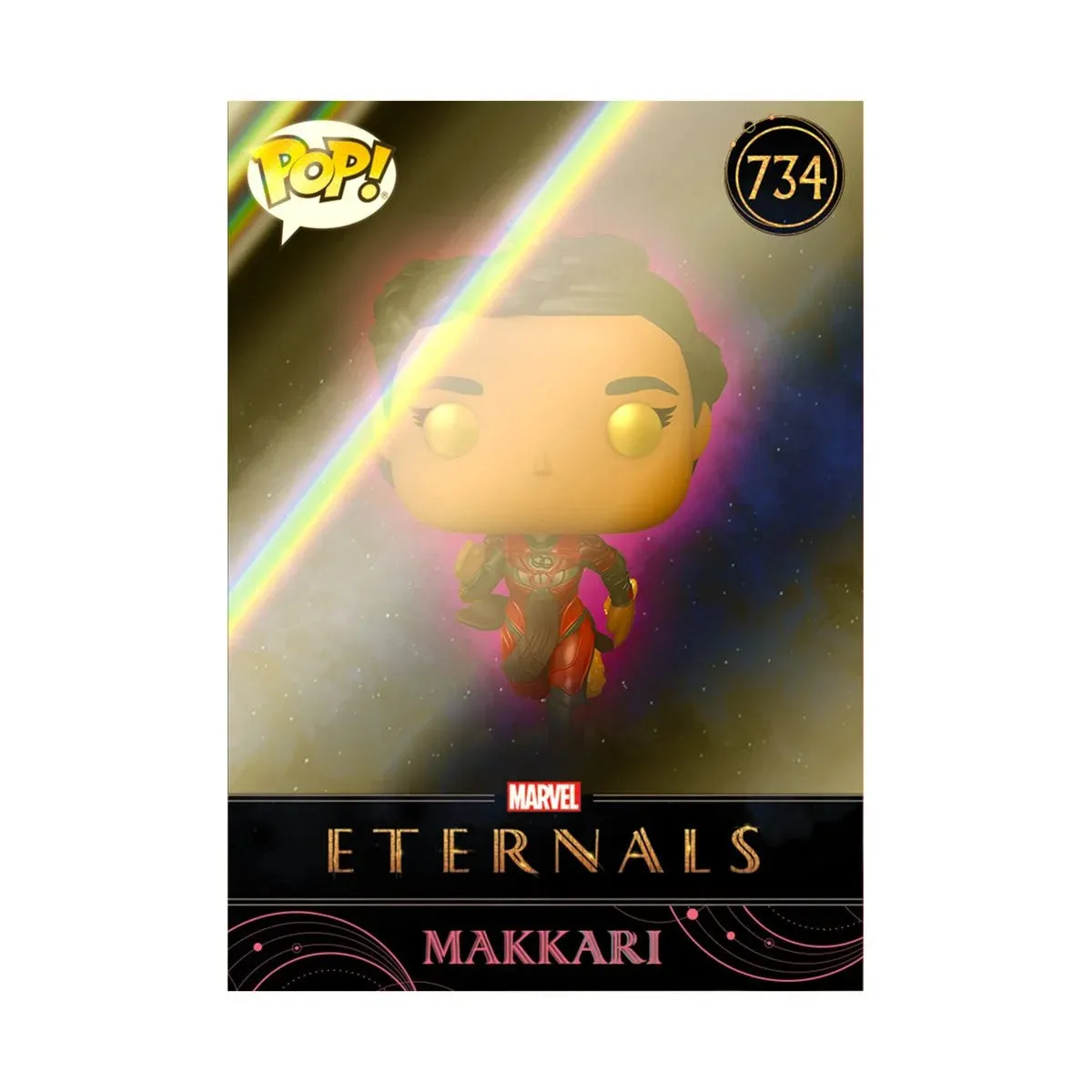 Funko Pop! Marvel #734 - The Eternals - Makkari (Entertainment Earth Exclusive) Vinyl Figure with Collectible Card