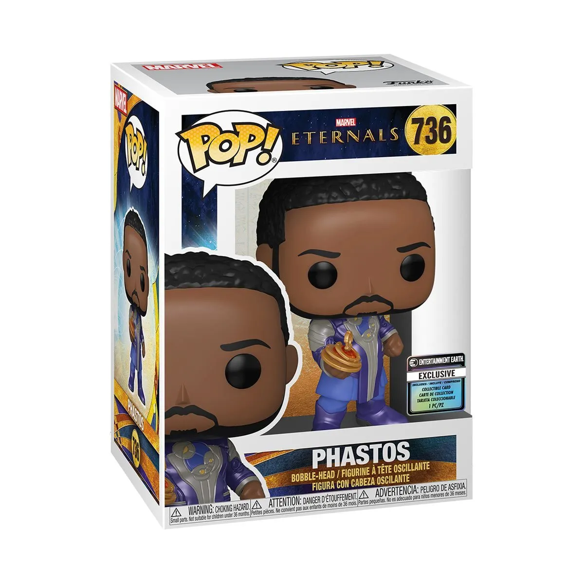 Funko Pop! Marvel #736 - The Eternals - Phastos (Entertainment Earth Exclusive) Vinyl Figure with Collectible Card