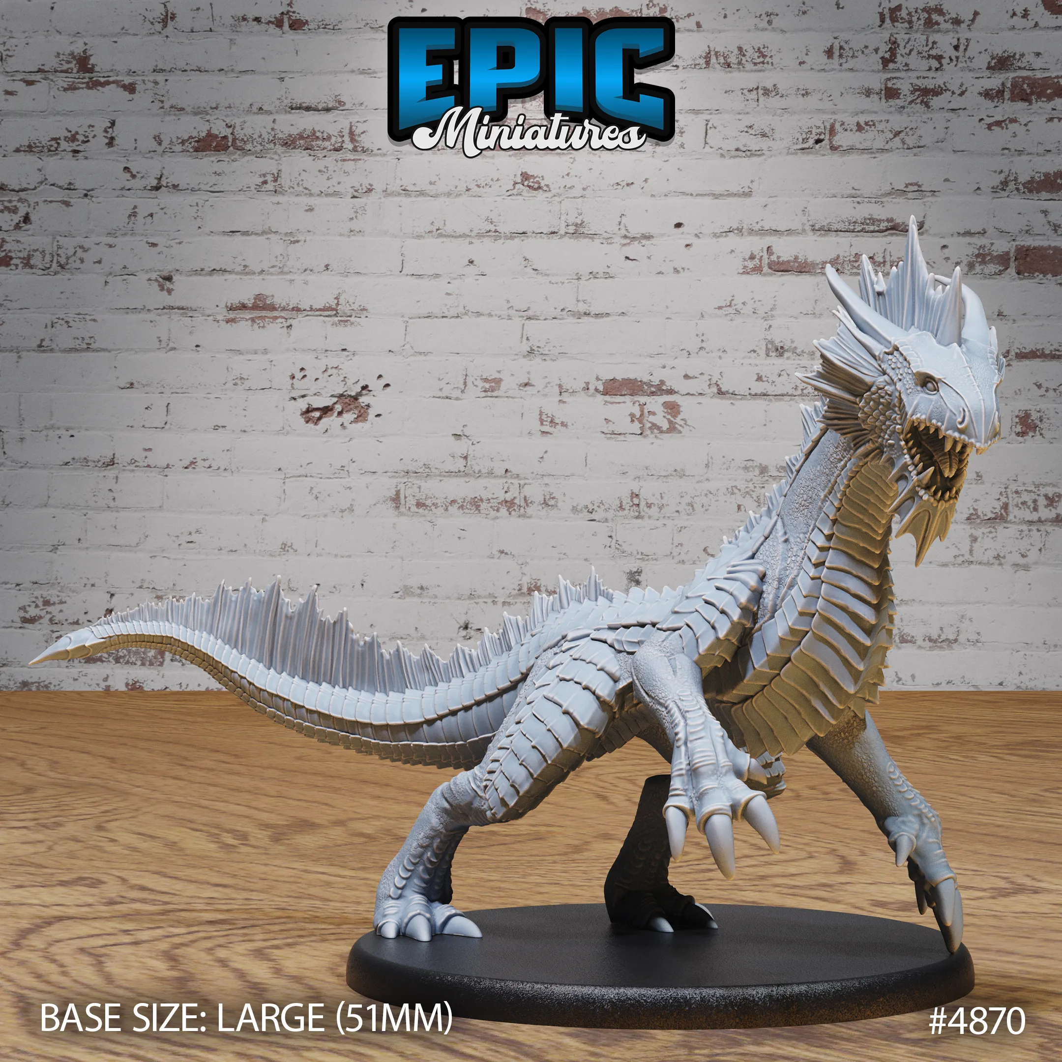 Guard Drake Silver Miniature #4869-#4871 | Epic Miniatures | D&D Tabletop RPG