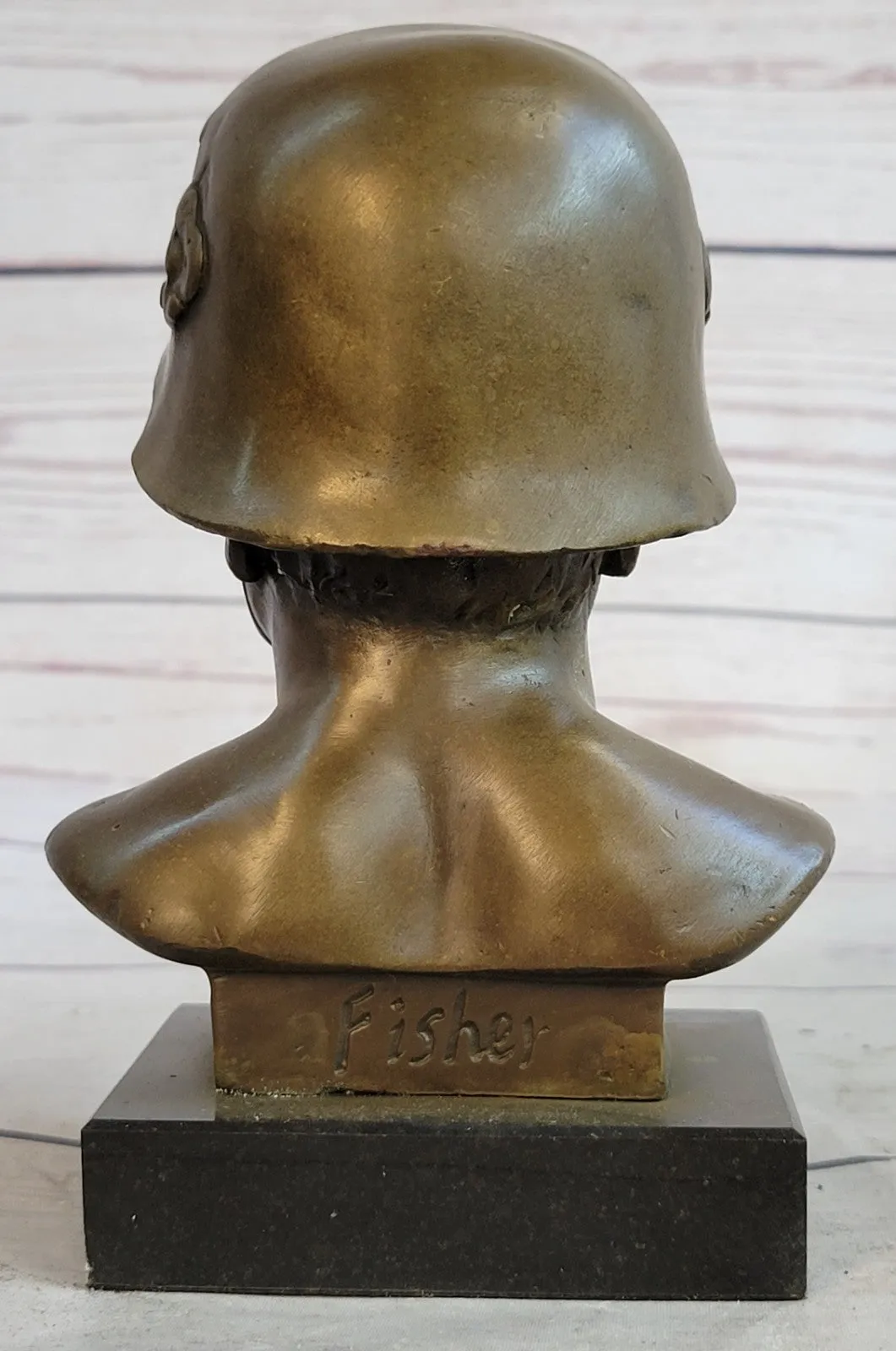 Handcrafted Original German Soldier Collector Memorabilia Bronze Sculpture Art