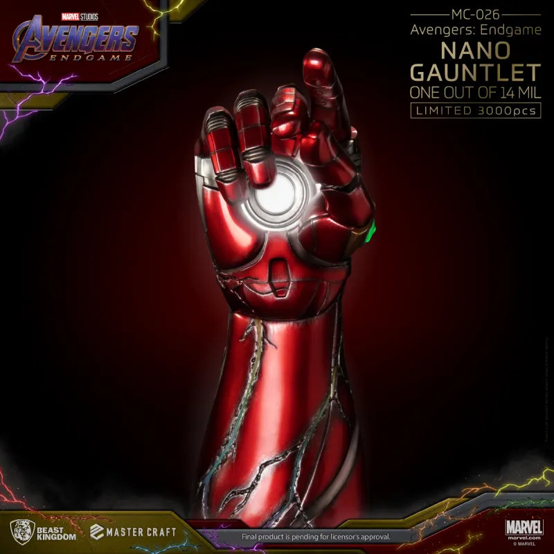 [LIMITED 3,000 PIECES] Beast Kingdom MC-026 Marvel Avengers: Endgame Master Craft Nano Gauntlet 1/14,000,605 Futures 1:1 Scale Master Craft Figure Statue