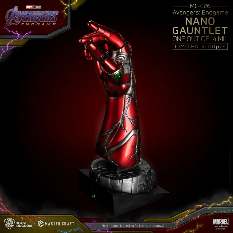 [LIMITED 3,000 PIECES] Beast Kingdom MC-026 Marvel Avengers: Endgame Master Craft Nano Gauntlet 1/14,000,605 Futures 1:1 Scale Master Craft Figure Statue