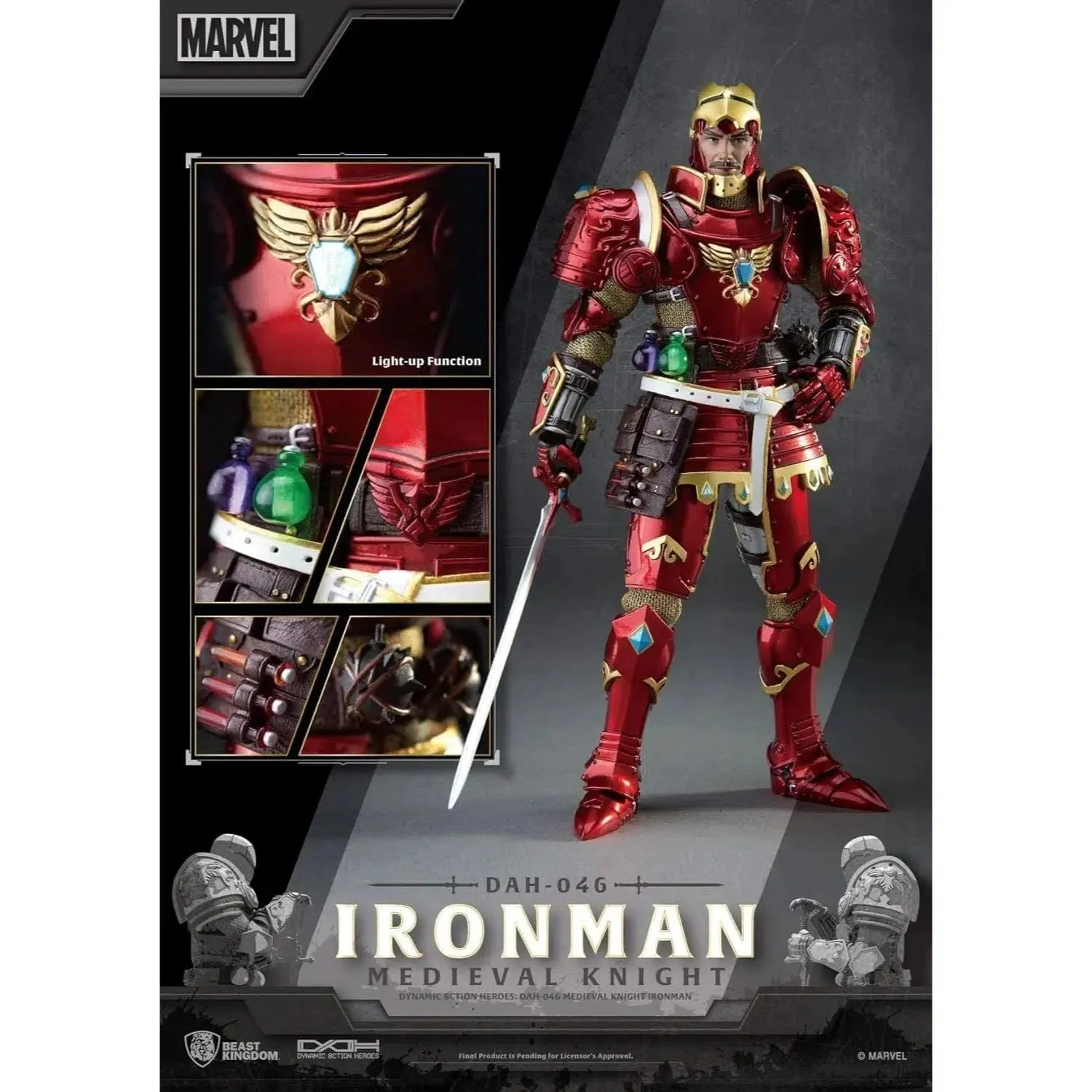 Marvel - Medieval Knight Iron Man Figure - Beast Kingdom - Dynamic 8ction Heroes Series (DAH-046)