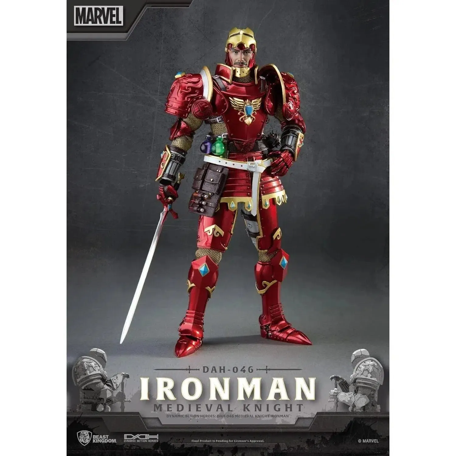 Marvel - Medieval Knight Iron Man Figure - Beast Kingdom - Dynamic 8ction Heroes Series (DAH-046)