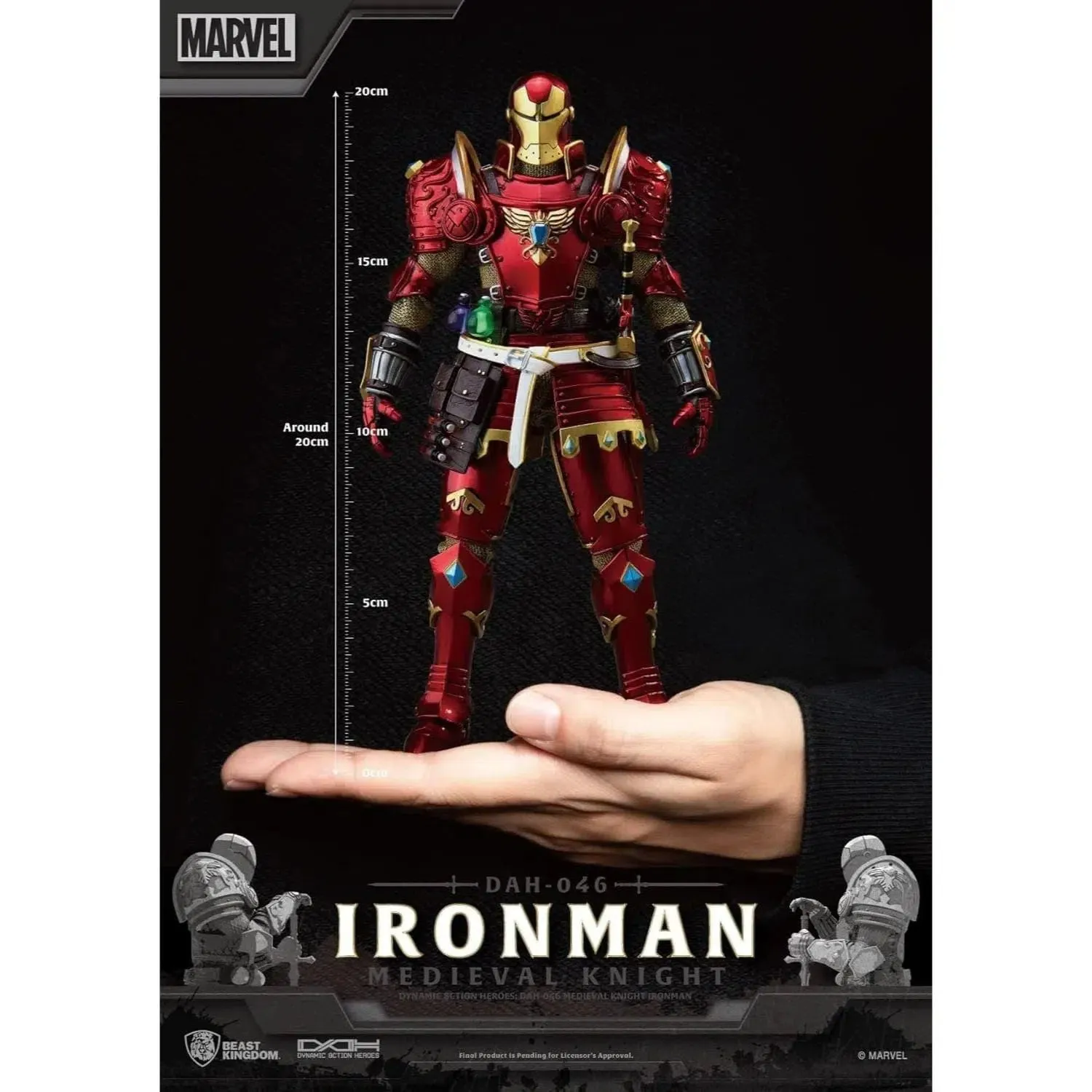 Marvel - Medieval Knight Iron Man Figure - Beast Kingdom - Dynamic 8ction Heroes Series (DAH-046)