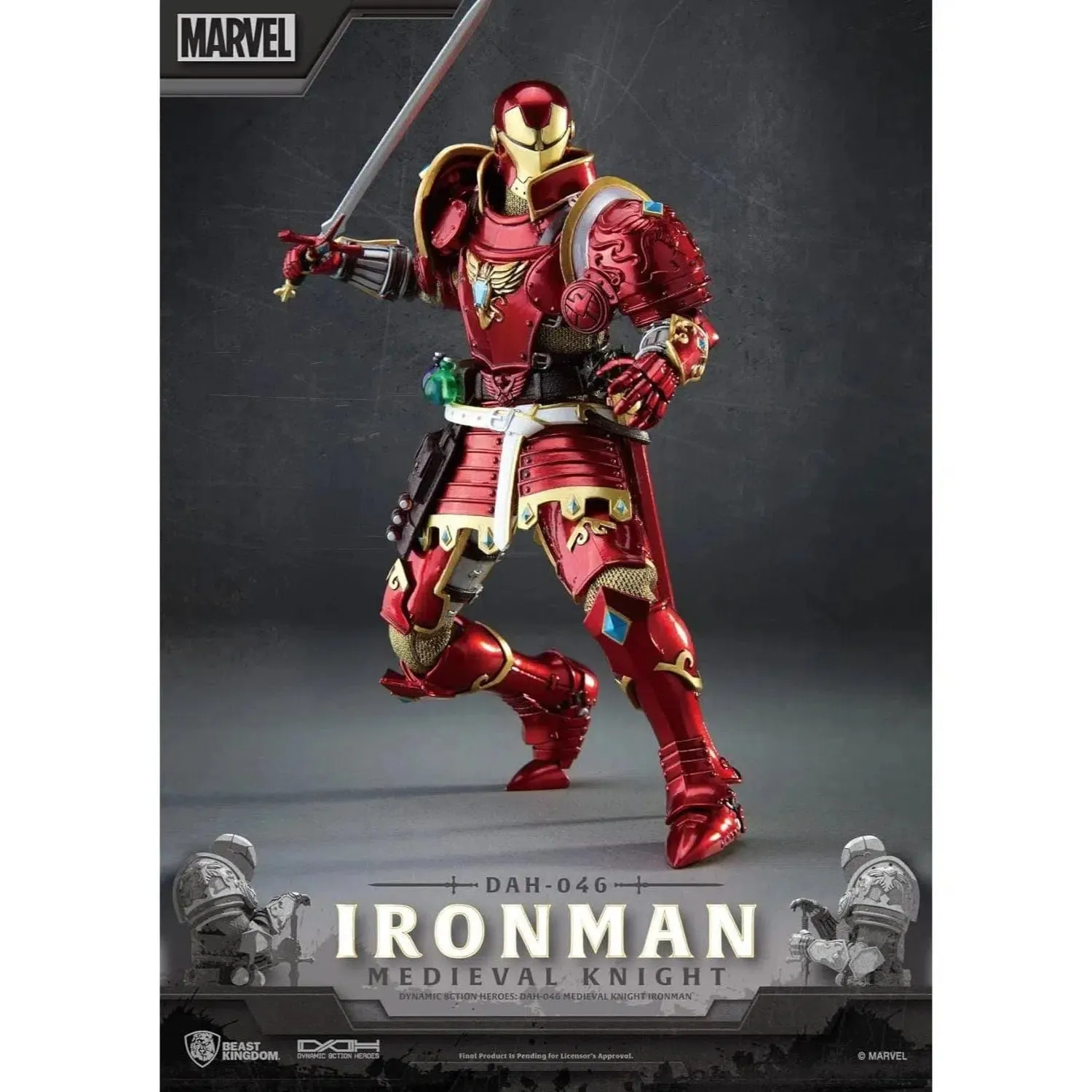 Marvel - Medieval Knight Iron Man Figure - Beast Kingdom - Dynamic 8ction Heroes Series (DAH-046)