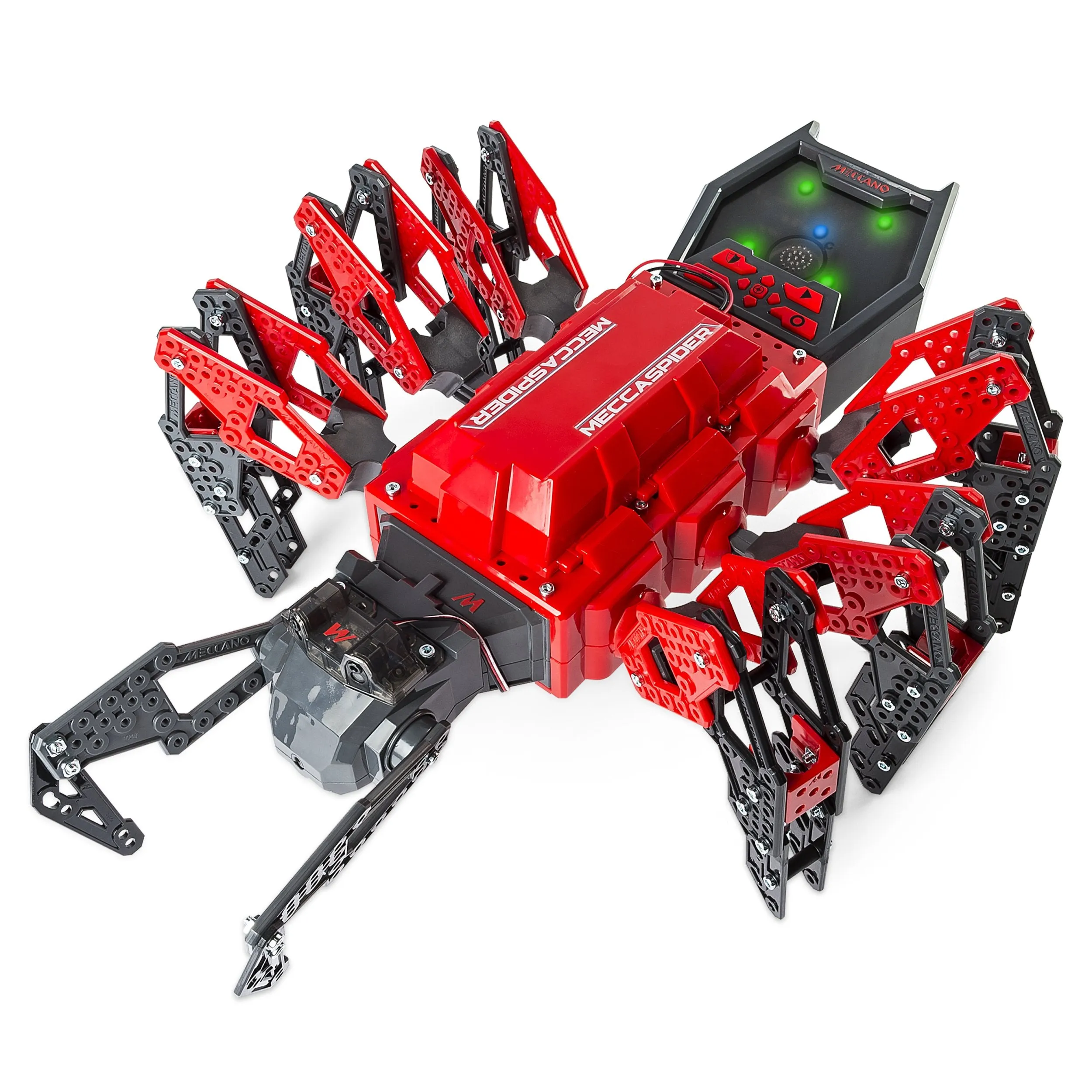 Meccano-Erector – MeccaSpider Robot Kit for Kids to Build, STEM Toy with Interactive Built-in Games and App, Infrared Remote Control