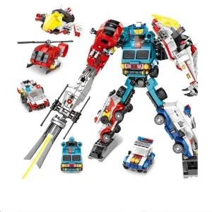 Mecha Car Transformation City Robot Warrior 732pcs