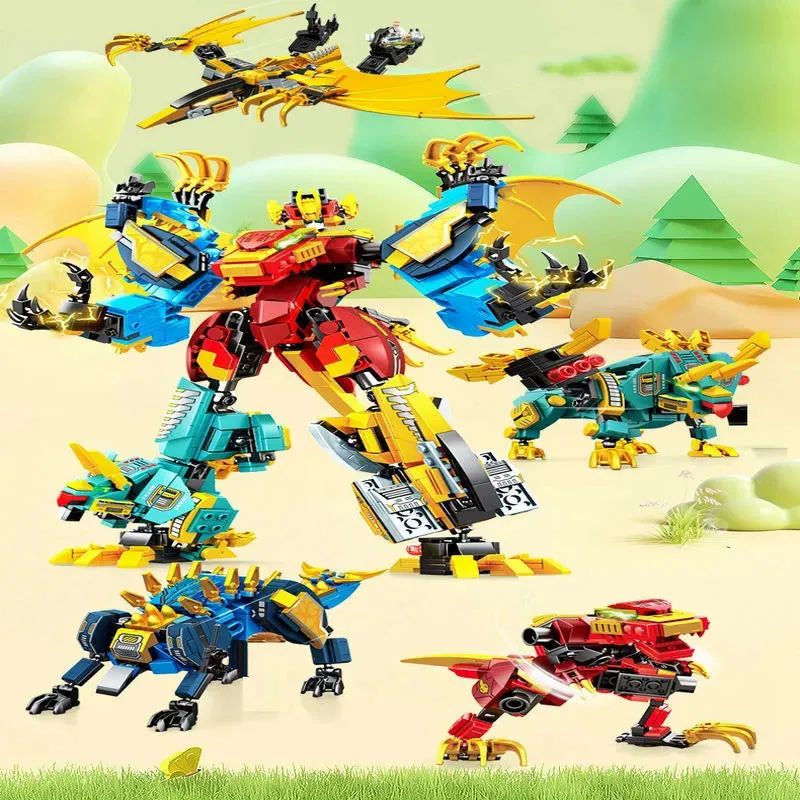 Mecha Deformation Dinosaur Transformation 850pcs