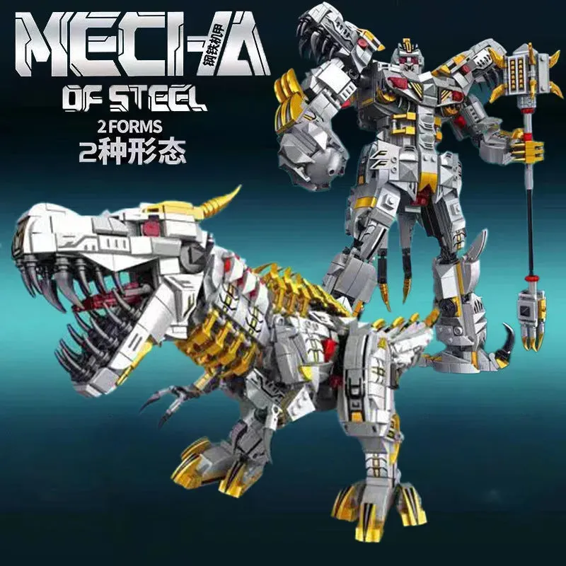 Mecha Iron Grimlock Dinosaur Transformers Bricks Toy 1376pcs