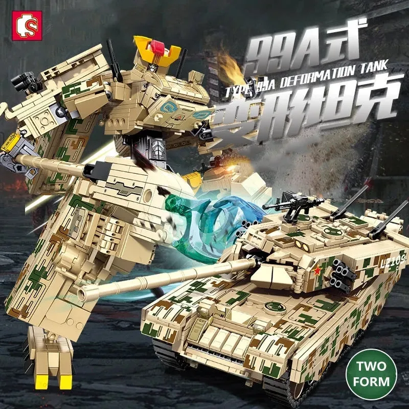 Mecha Transformers Robot Battle Tank Deformation Bricks Toy 1306pcs