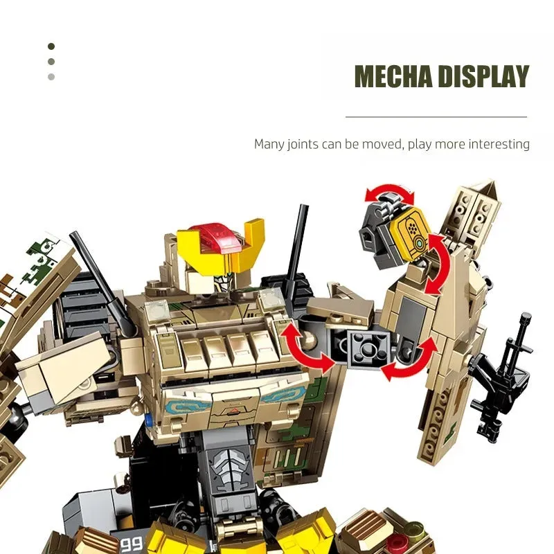 Mecha Transformers Robot Battle Tank Deformation Bricks Toy 1306pcs