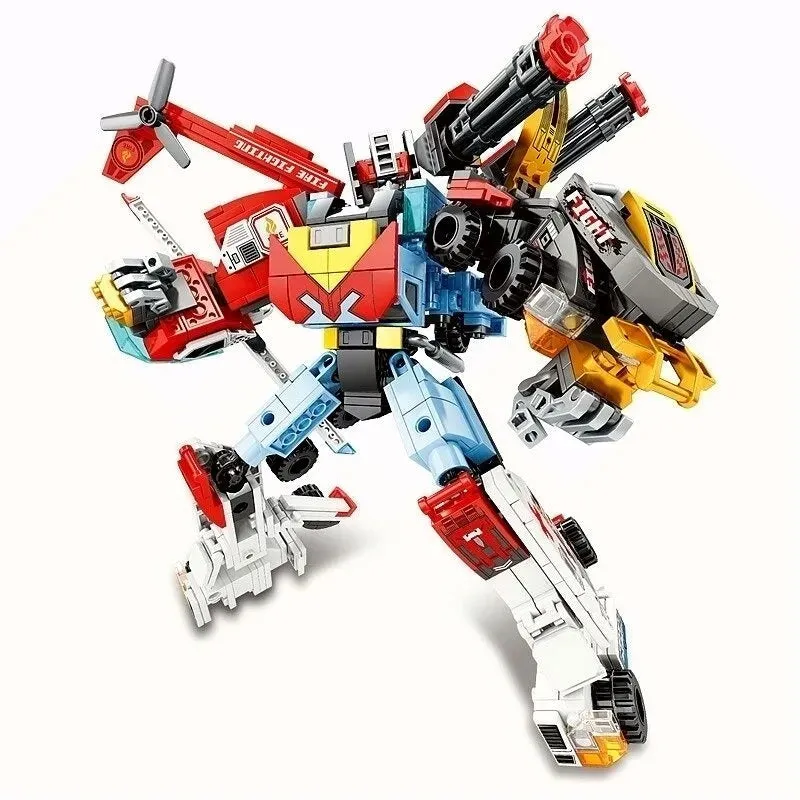 Mecha Transforming Steel Robot Warrior Bricks Toy 725pcs