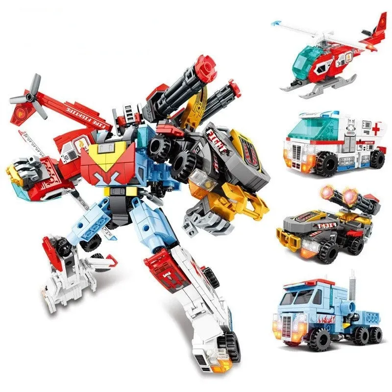 Mecha Transforming Steel Robot Warrior Bricks Toy 725pcs