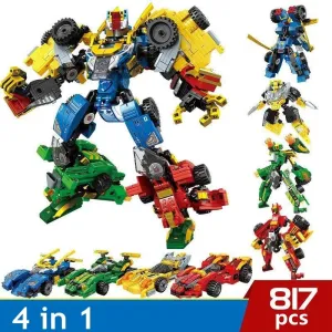 Mechanical Transformation Truck Car Robot Bricks Toy 817pcs