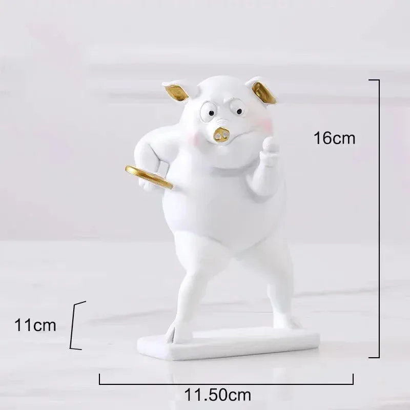 Modern and Simple Cute Pig Decoration Yoga Exercise Viking Home Decor