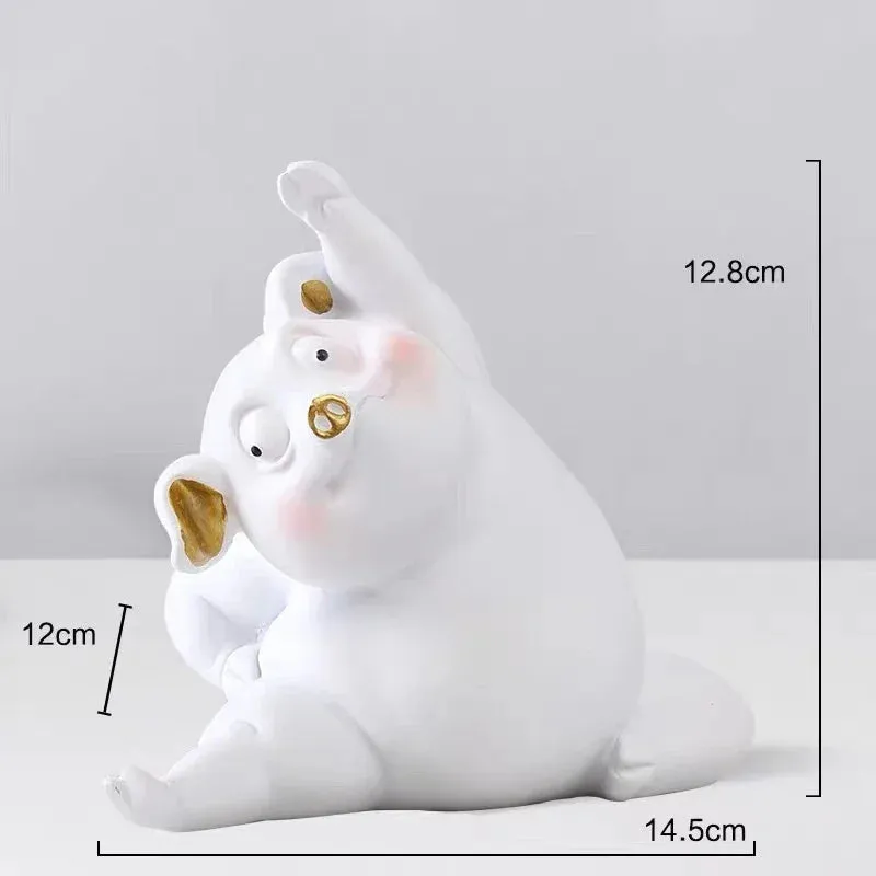 Modern and Simple Cute Pig Decoration Yoga Exercise Viking Home Decor