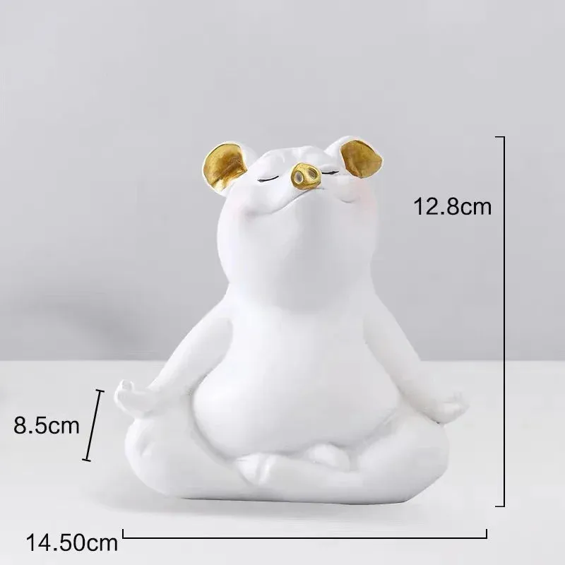 Modern and Simple Cute Pig Decoration Yoga Exercise Viking Home Decor