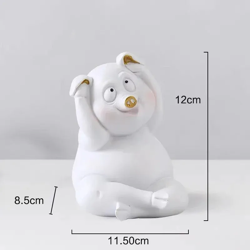 Modern and Simple Cute Pig Decoration Yoga Exercise Viking Home Decor