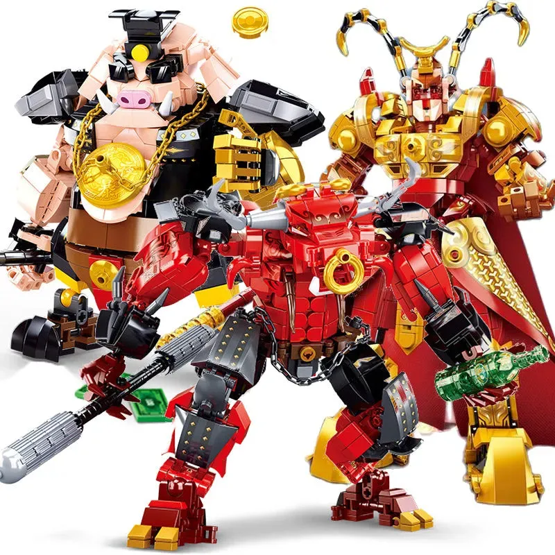 Movie King Monkie Pig Warrior Mecha Bricks Toy 547pcs