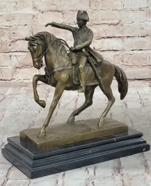 Napoleon Bonaparte Crossing the Alps on Horseback Bronze Statue Sculpture Replica