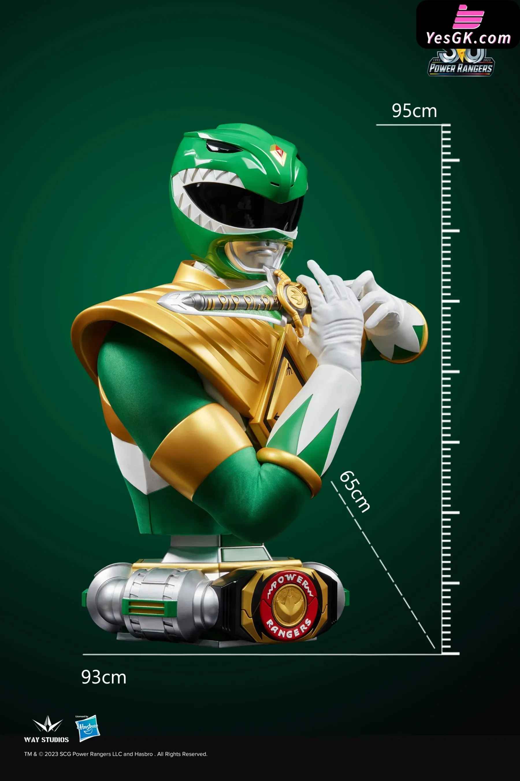 Power Rangers Commemorative Green Ranger Bust Resin Statue - WAY Studio [Pre-Order]