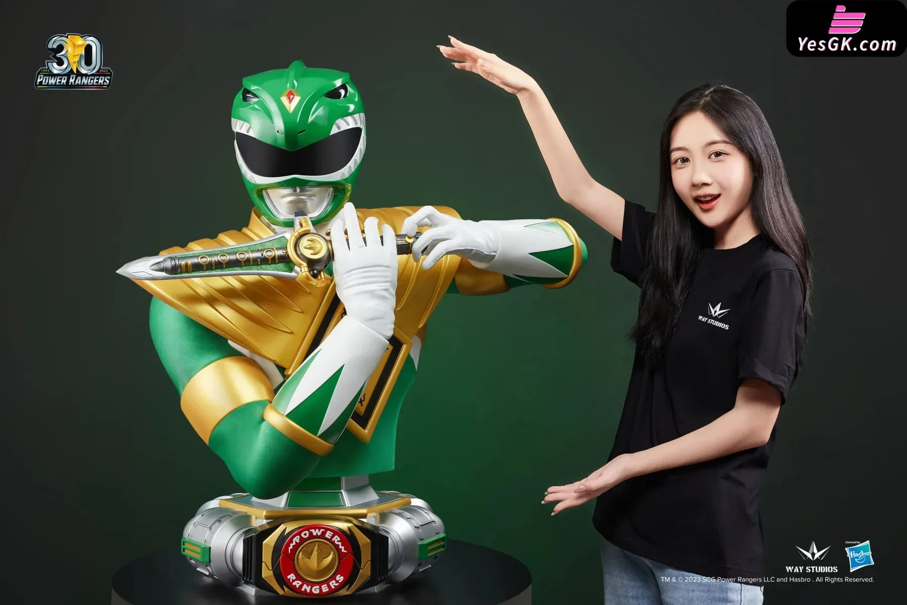 Power Rangers Commemorative Green Ranger Bust Resin Statue - WAY Studio [Pre-Order]