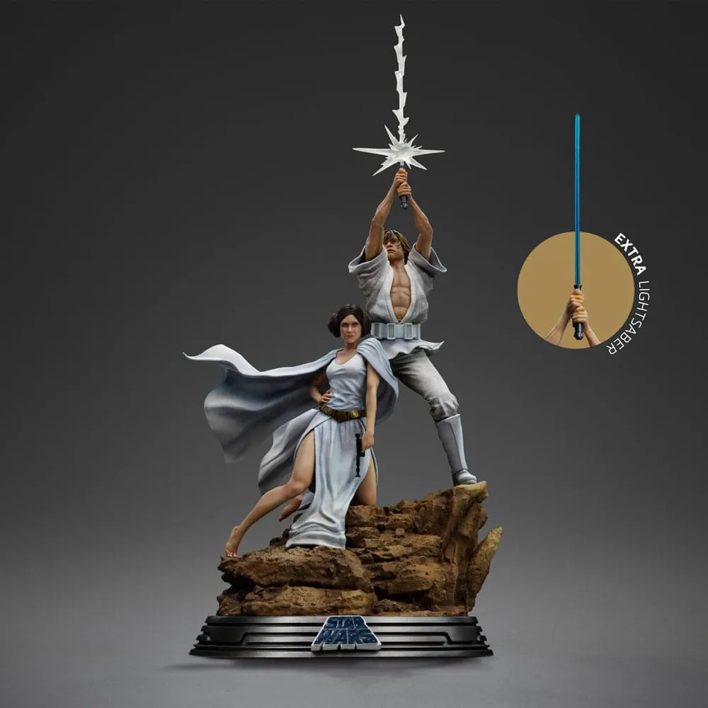 Star Wars Deluxe Art Scale Statue 1/10 Luke And Leia 41 Cm