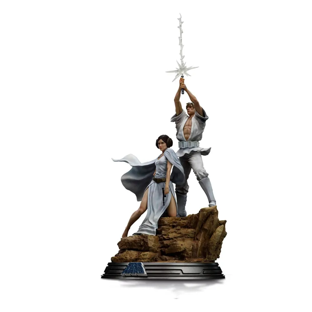 Star Wars Deluxe Art Scale Statue 1/10 Luke And Leia 41 Cm