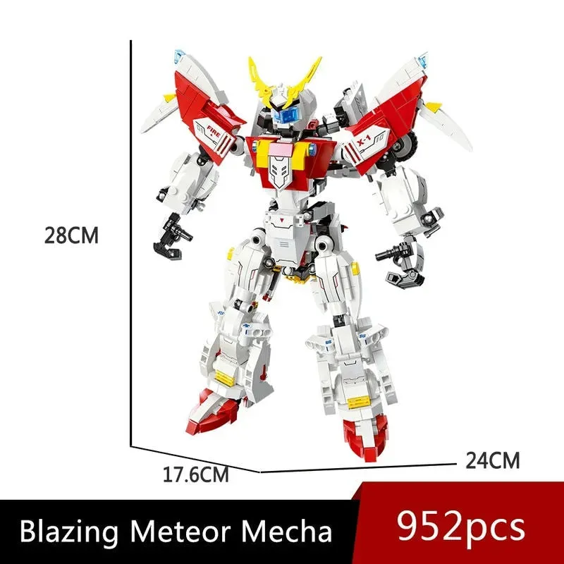 Super Deformed Flaming Meteor Mecha Robot Warrior Bricks Toy 952pcs