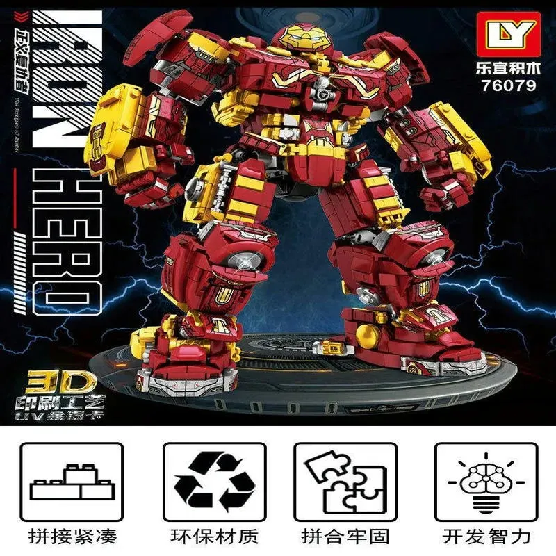 Super Heroes Marvel Iron Hero Warrior Robot Bricks Toy 1852pcs