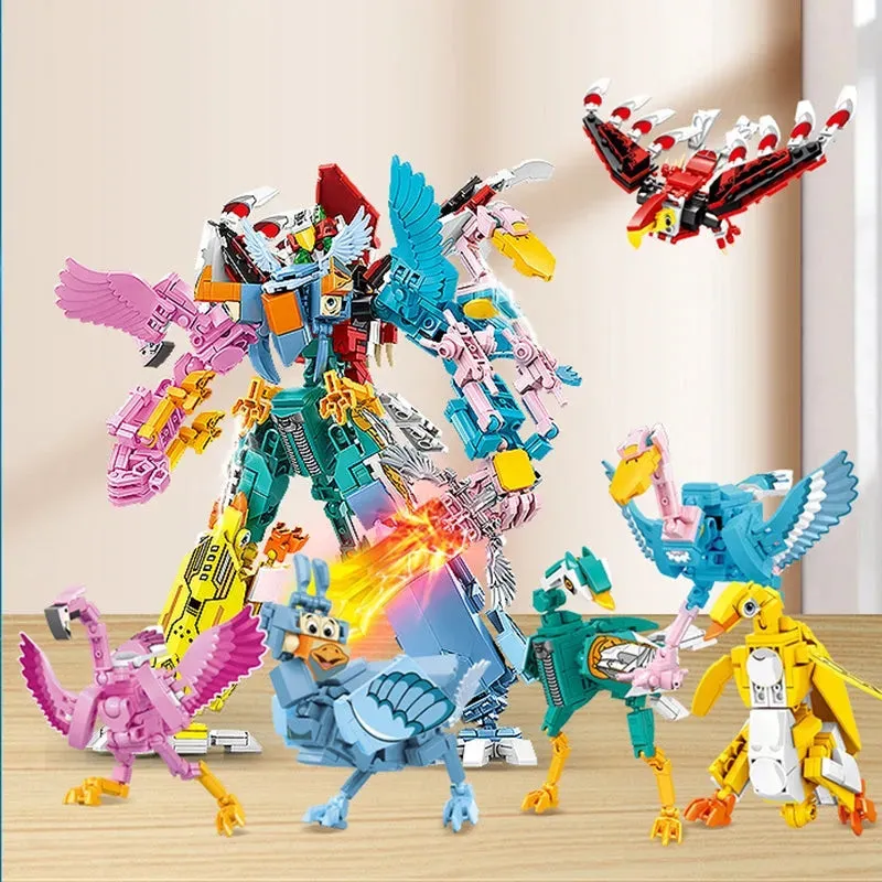 Transformation Flying Birds Robot Sky Knight 693pcs